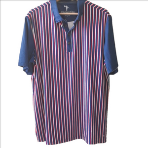 Anderson ORD striped mens golf shirt. Size Large. EUC
